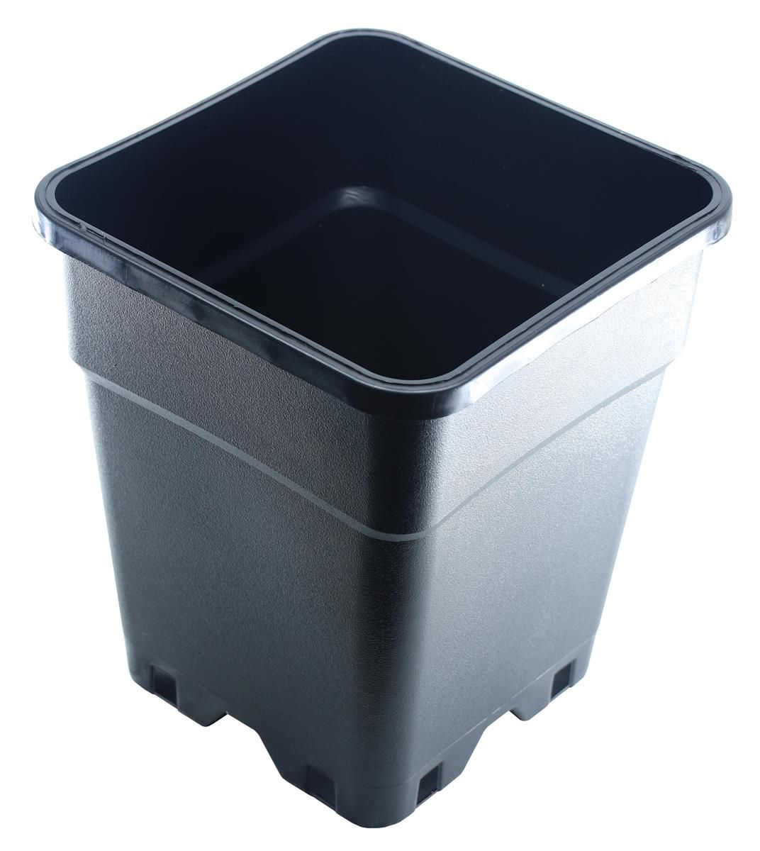 Viereckiger schwarzer Pflanztopf aus stabilem Kunststoff – ideal für Anzucht, Umtopfen und gesunde Wurzelentwicklung bei Indoor- und Outdoor-Pflanzen