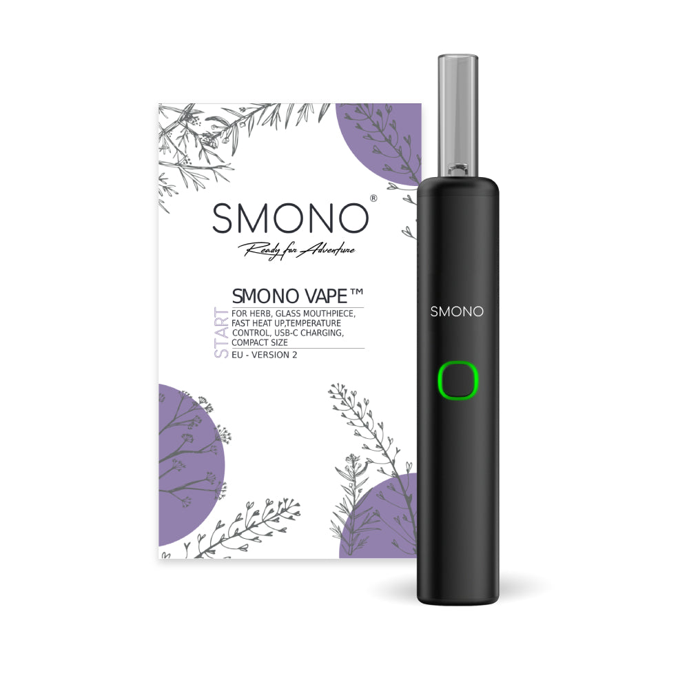 Smono Start Vaporizer kaufen – kompakter Kräuter Pen Vaporizer mit USB-C, Glasmundstück und Konvektionsheizung, ideal für Einsteiger