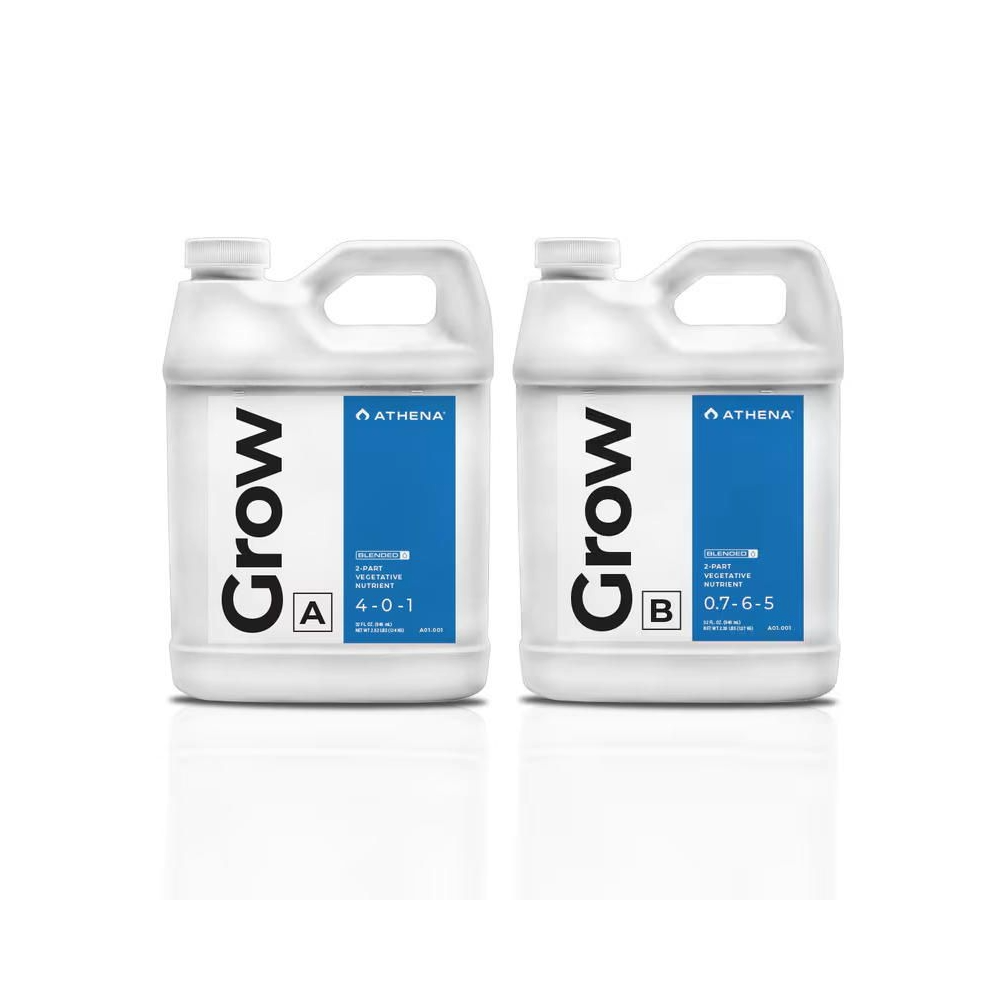 Athena Grow A+B 3,79L – 2-Komponenten-Wuchsdünger für Pflanzen, mineralisch, sedimentfrei, geeignet für Erde, Kokos und Hydroponik-Systeme