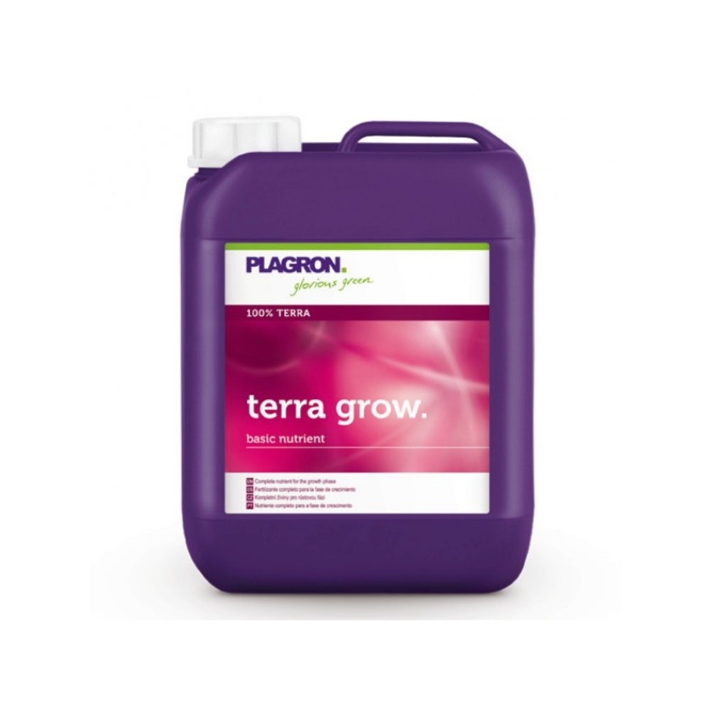 Plagron Terra Grow 5L – Hochkonzentrierter mineralischer Basisdünger für die Wachstumsphase von Pflanzen. Geeignet für alle Erdmischungen, unterstützt schnelles und kräftiges Wachstum. NPK-Wert 3-1-3.