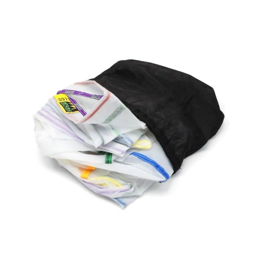 Extraktorbeutel 20 Liter mit 5 Sieben von The Pure Factory für effiziente Filtration und Extraktion – robust, wiederverwendbar und langlebig