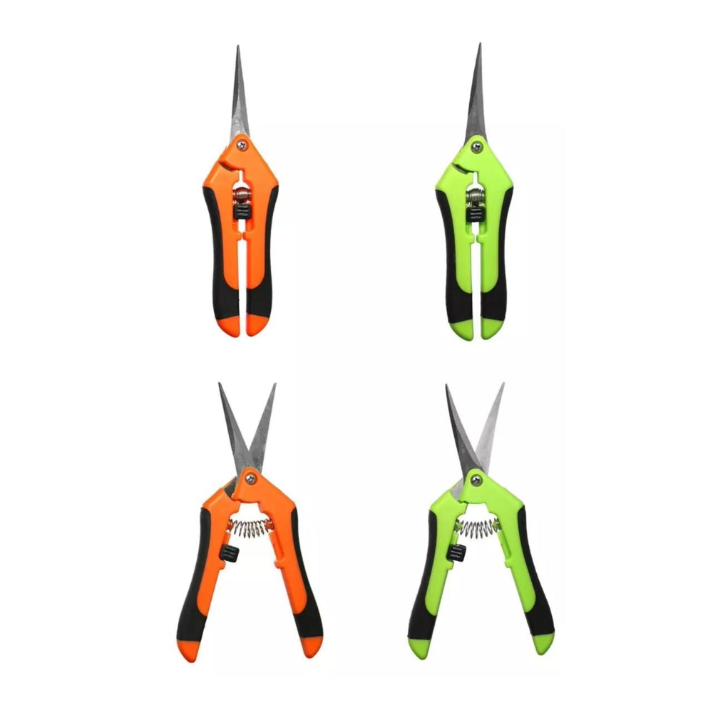 Heisenberg Trimtray Präzisionsscheren – professionelle Pflanzenscheren mit gerader und gebogener Edelstahlklinge für sauberes Trimmen