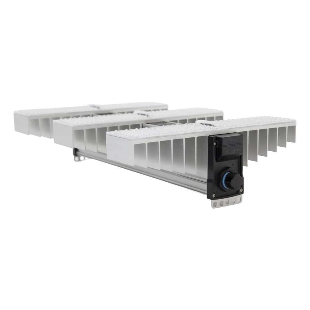 SANlight EVO 3-60 1.5 LED Growlampe 200W – schräg von oben, ideal für 60x60 cm, mit Modulaufbau und Dimmeranschluss