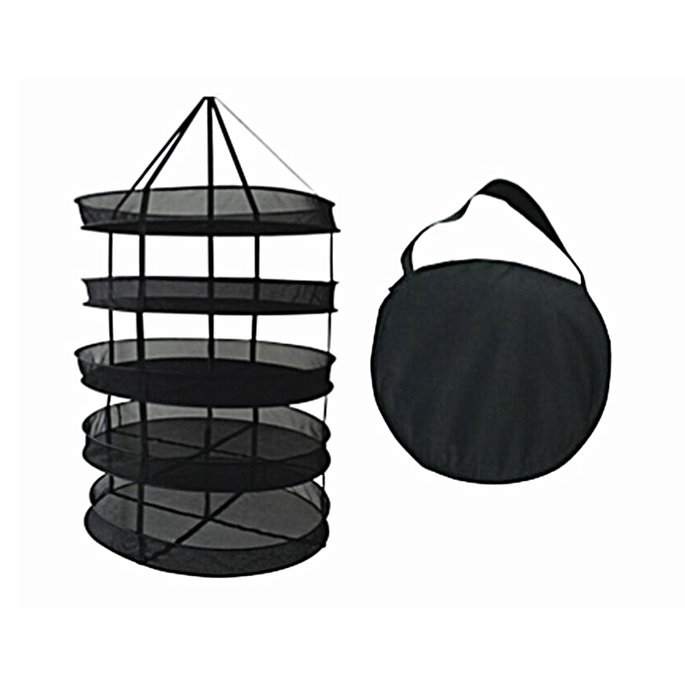 Secret Jardin Dry It 90 Trockennetz – 5-lagiges Hänge-Trockennetz mit Tragetasche zum schonenden Trocknen in Growbox/Growzelt