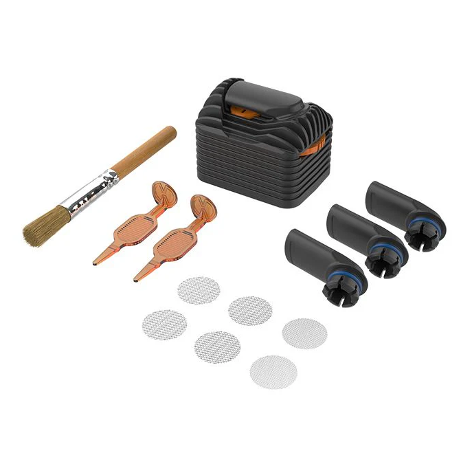 Storz & Bickel Venty Dichtring Set mit Mundstücken, O-Ringen, Kühleinheit, Sieben, Werkzeug und Reinigungspinsel – originales Ersatzteil-Set.