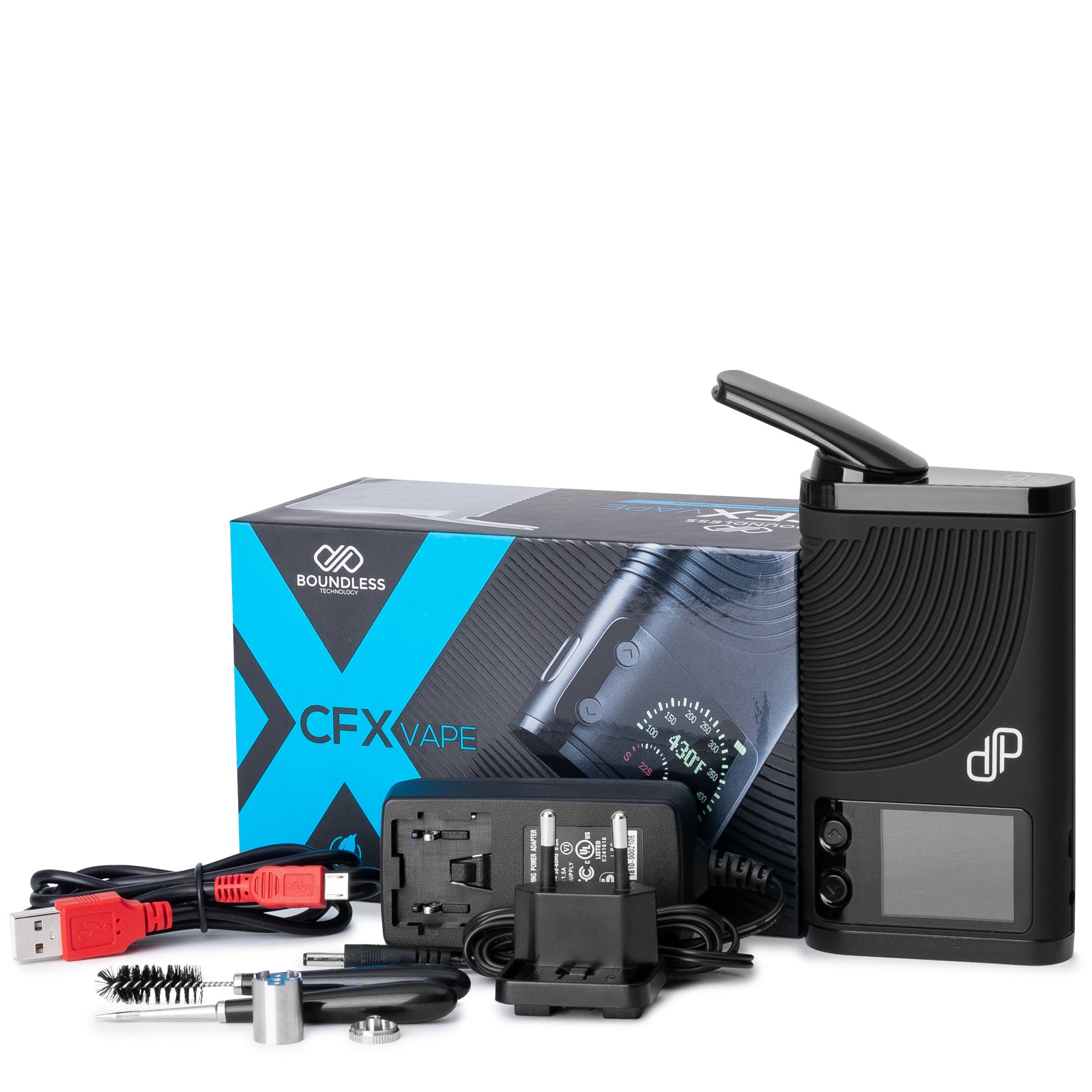 Boundless CFX Vaporizer Komplettset mit Zubehör und Verpackung