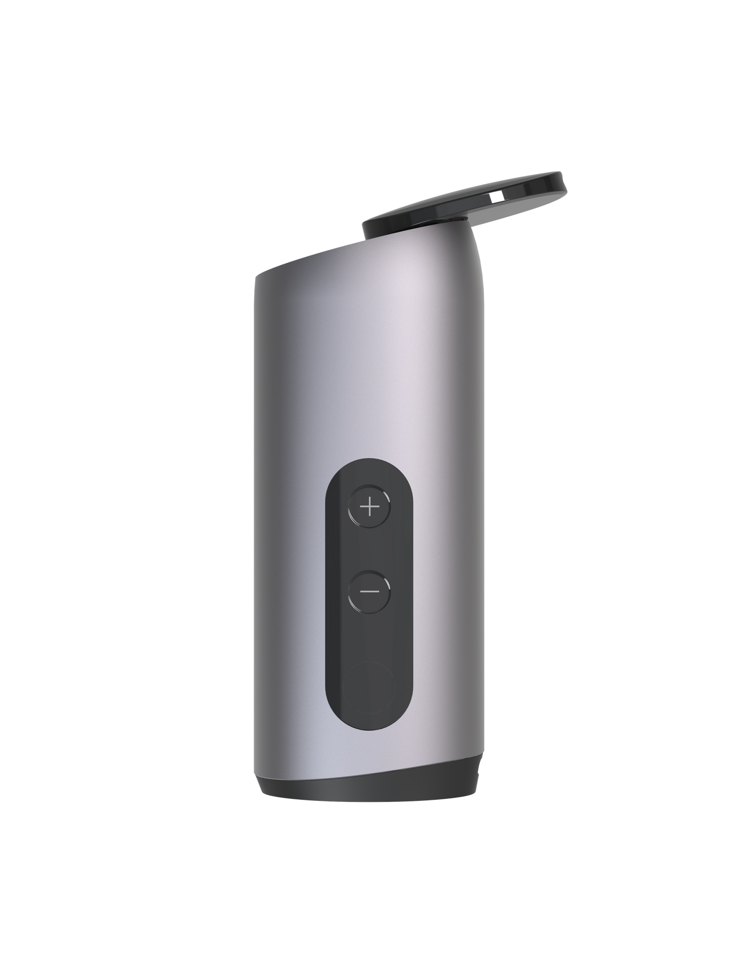 Auxo Celsius Vaporizer mit geöffnetem, 360°-drehbarem Mundstück, präsentiert modernes und funktionales Design.