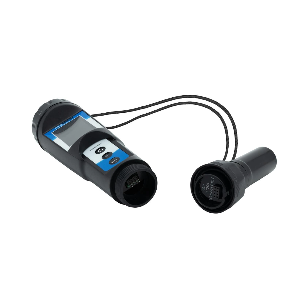 Aqua Master Tools E50 Pro2 EC Temp Meter mit abgenommener Sonde – professionelles EC Messgerät für präzise Leitfähigkeitsmessung in Flüssigkeiten
