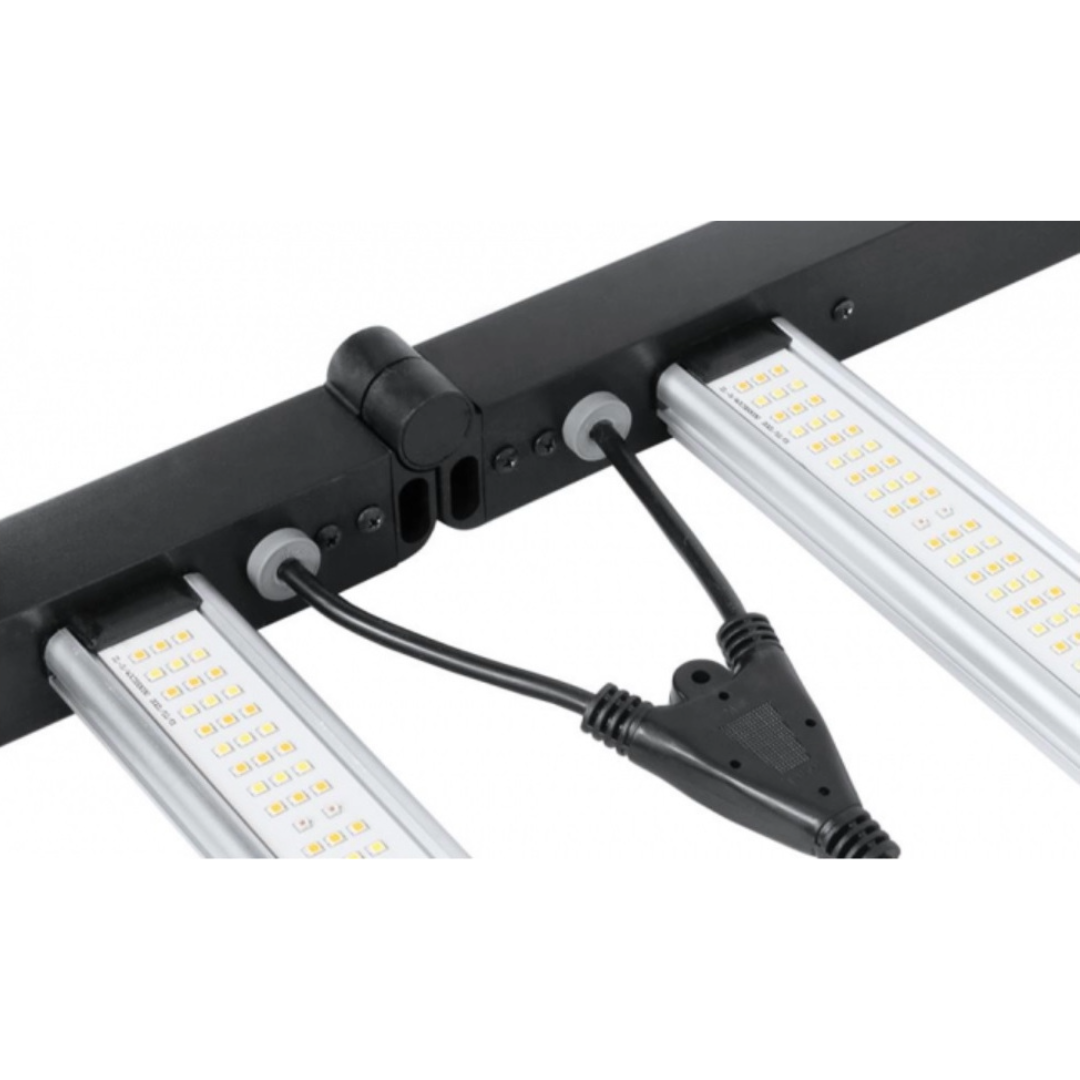 Nahaufnahme der LED Schienen der Lumii Black 720W Grow Lampe, perfekt für growbox indoor und pflanzen led Beleuchtung