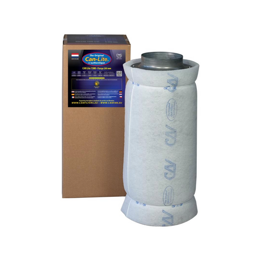 Can Lite Aktivkohlefilter 1500m³/h Ø250mm, effizient und robust, in Originalverpackung, für hohe Luftqualität und Geruchskontrolle in gewerblichen Räumen.