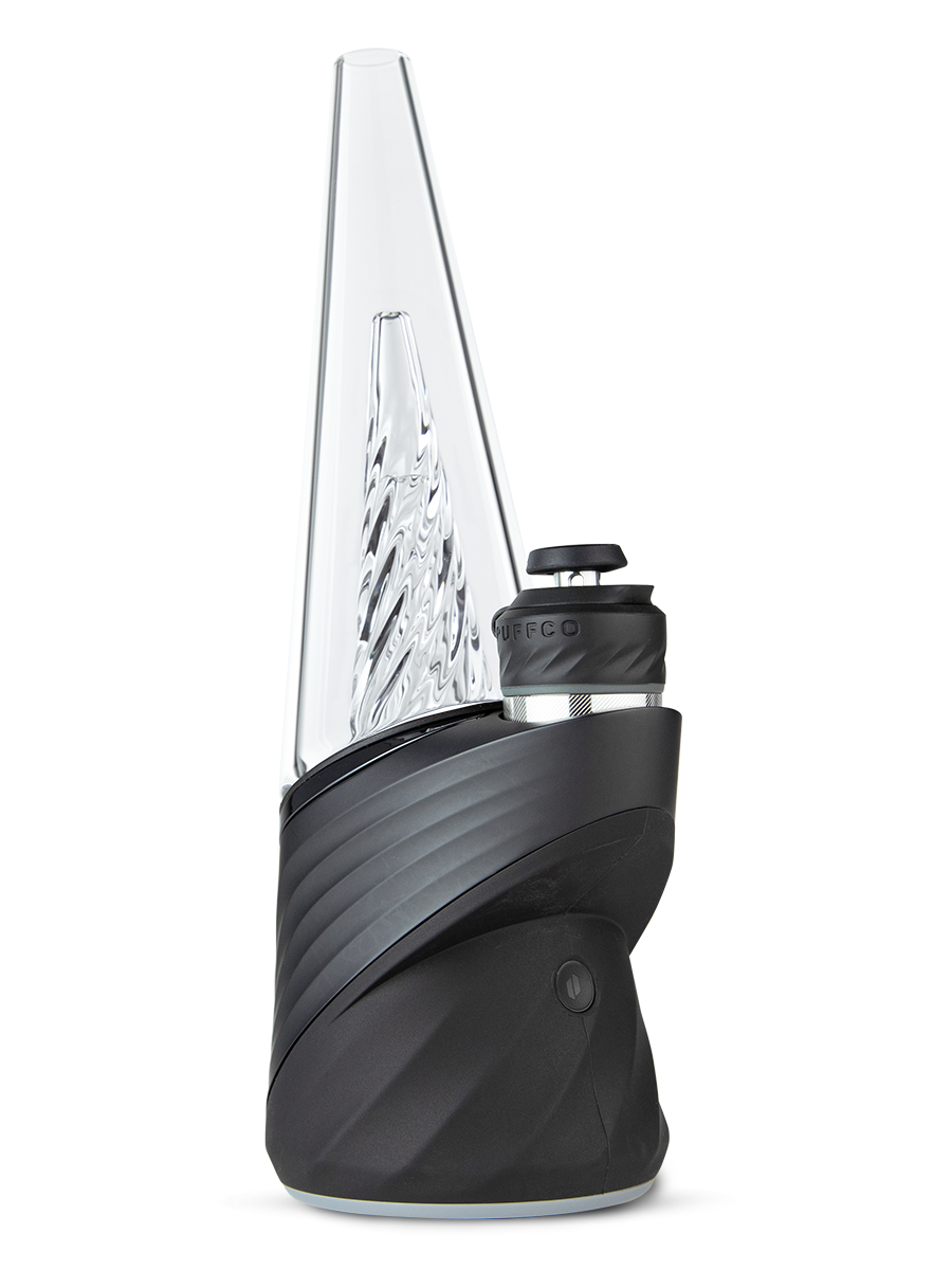 Puffco Peak Pro Vaporizer 3/4-Rechtsansicht, elegantes Design, hochwertige Verarbeitung, ideal für Konzentratdampfen