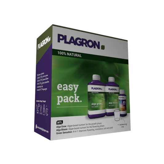 Plagron Easy Pack 100% NATURAL – Komplettset mit Alga Grow, Alga Bloom und Green Sensation für den biologischen Anbau von bis zu vier Pflanzen. Ideal für nachhaltigen Pflanzenanbau mit hochwertigen organischen Nährstoffen, CU-zertifiziert und umweltfreundlich.