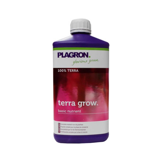 Plagron Terra Grow 1L – Mineralischer Basisdünger für die Wachstumsphase. Geeignet für alle Erdmischungen, fördert das gesunde Wachstum von Pflanzen. NPK-Wert 3-1-3 für optimale Nährstoffversorgung.