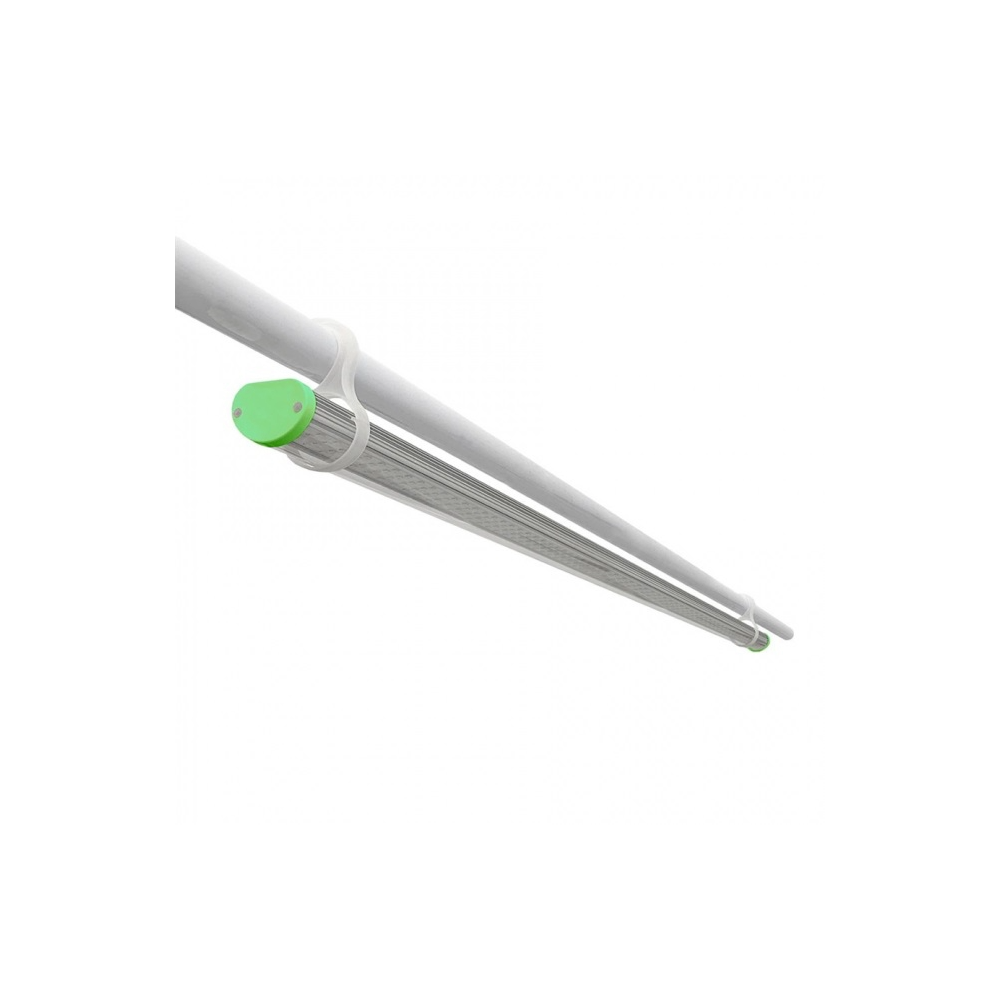 ROOT!T LED-Leiste 26 Watt, auf einer Stange montiert, ideal für flexible Grow-Umgebungen, unterstützt das gesunde Pflanzenwachstum.