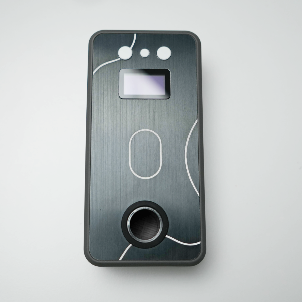 Draufsicht auf den Battery-Free Ganz Flare V2 Induktionsheizer mit Display, drei Bedientasten und Heizöffnung