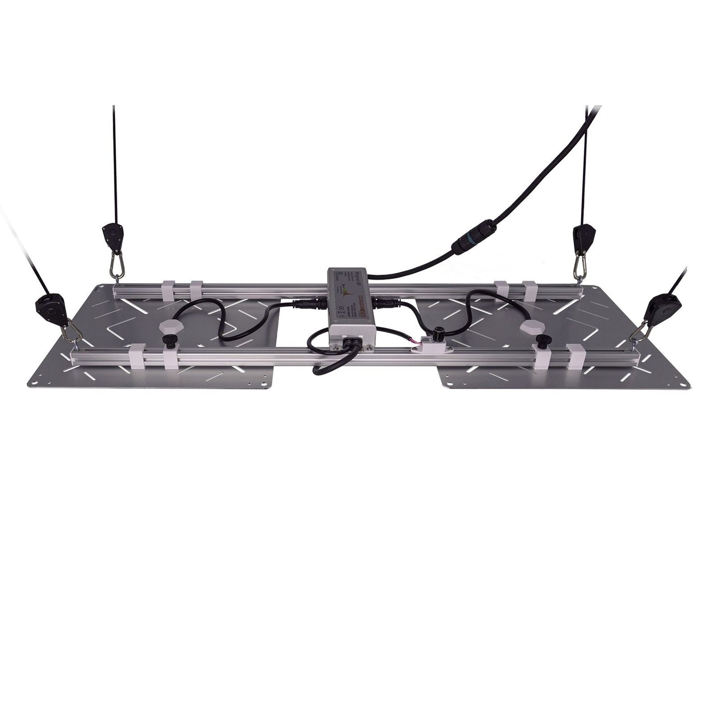 Rückseite der BloomStar Wingman 600 LED Growlampe – Rahmen, Verkabelung und Treiber, dimmbar für Wuchs & Blüte