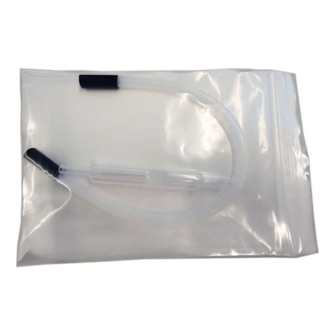 Bubbler Schlauchset im Zip-Beutel – transparenter Silikonschlauch mit Glasadapter/Mundstück, kompatibel mit Venty, Veazy, Mighty+ und Crafty+ Vaporizer