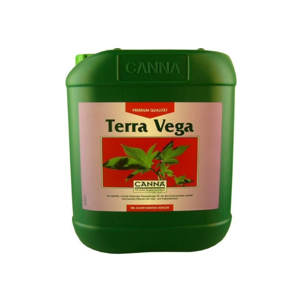 CANNA Terra Vega 10L kaufen – hochwertiger Flüssigdünger für die Wachstumsphase auf Erde und Torfsubstraten, sorgt für kräftige Pflanzen