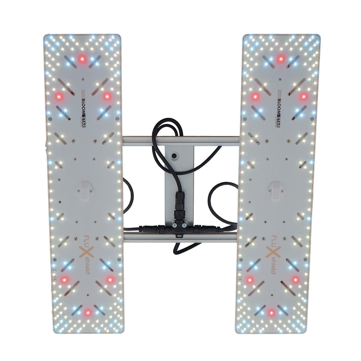 Crescience Wingman 600L Vollspektrum LED Growlampe im Betrieb – gleichmäßige Ausleuchtung der Module