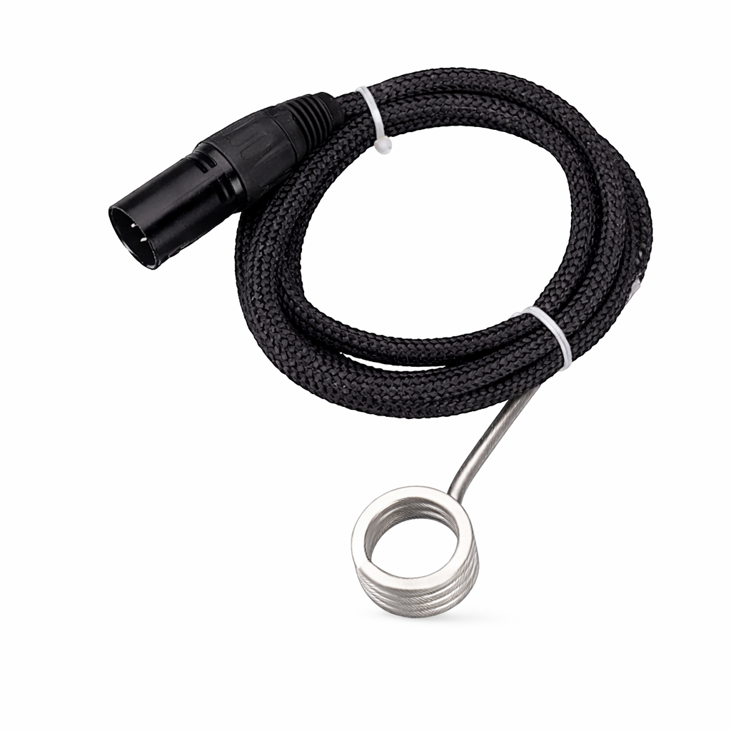 Heizkabel mit Coil für das CrossingTech Micro Enail Dab Rig auf weißem Hintergrund