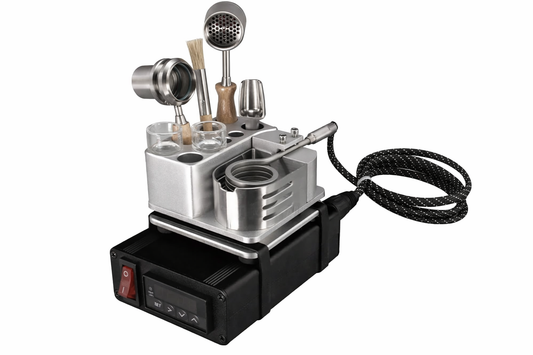 CrossingTech Wireless One Hit Wonder WOHW kabelloser Ball Vape aufgebaut mit Zubehörhalter, Bowl und Heizkopf