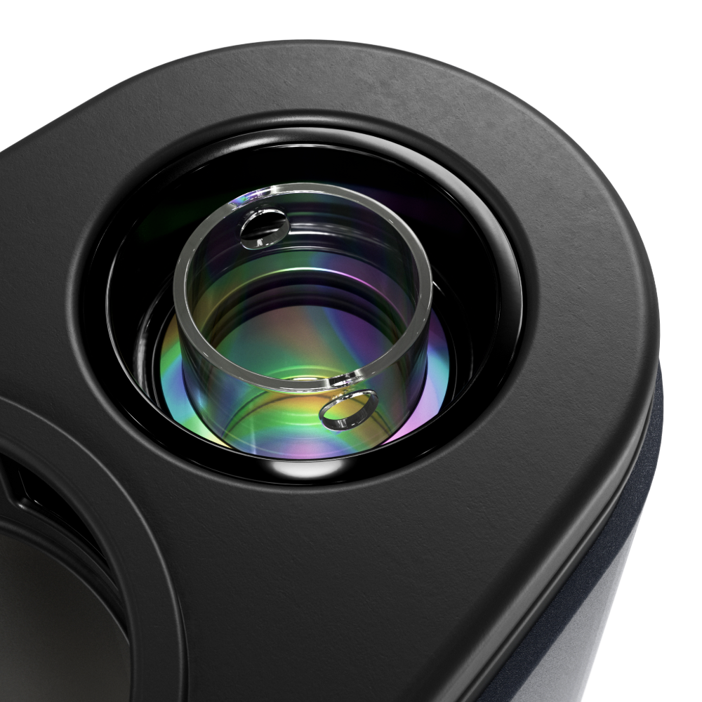 Dr. Dabber Switch² – Nahaufnahme der Insert-Aufnahme/Heizkammer für gleichmäßige Erwärmung beim Dabben