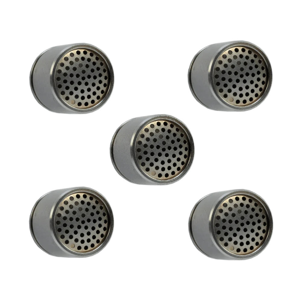 DynaVap Dosierkapseln aus Edelstahl im 5er Set – perforierte Microdosing Kapseln für Standard Tips, sauberer Luftstrom, präzise Dosierung