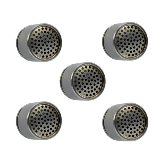 DynaVap Dosierkapseln aus Edelstahl im 5er Set – perforierte Microdosing Kapseln für Standard Tips, sauberer Luftstrom, präzise Dosierung