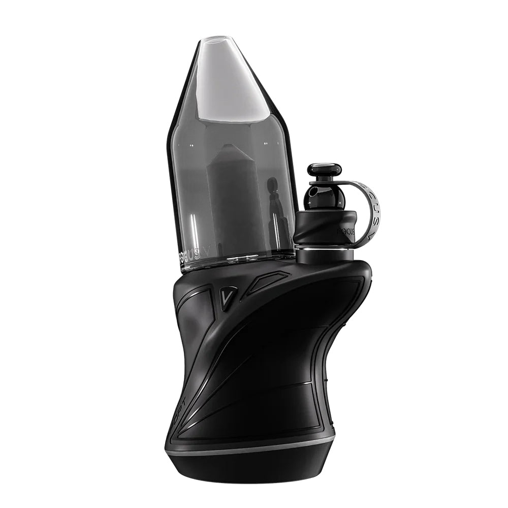 Focus V CARTA SPORT Schwarz mit Bubble Cap – kompaktes E-Rig mit Glasaufsatz und ergonomischem Design