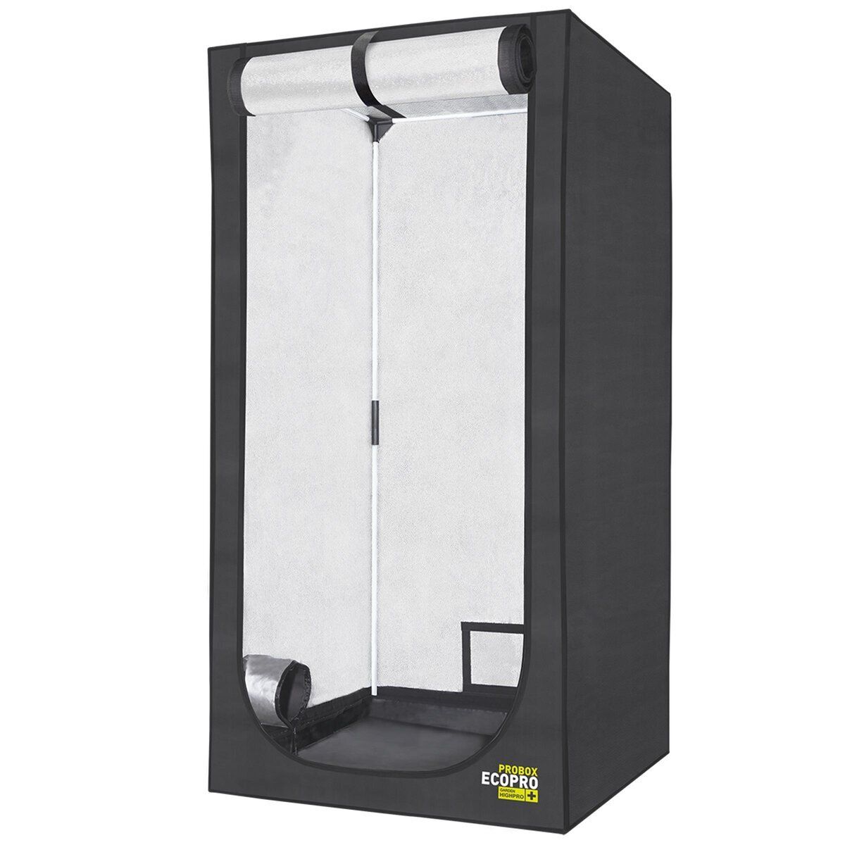 Garden Highpro Ecopro 60x60x140 cm Growzelt mit aufgerollter Tür und reflektierender Innenbeschichtung