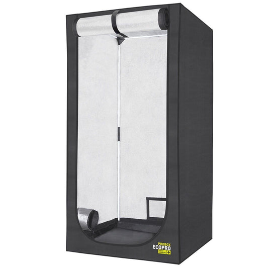 Garden Highpro Ecopro 60x60x140 cm Growzelt mit aufgerollter Tür und reflektierender Innenbeschichtung