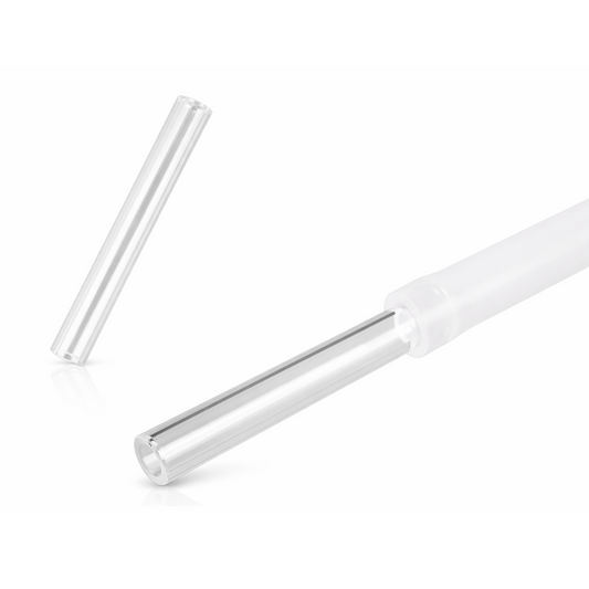 Glasmundstück für Silikonschläuche – Glas-Mundstück für Vaporizer Whip-Systeme wie Arizer Extreme Q, V-Tower und AroMed