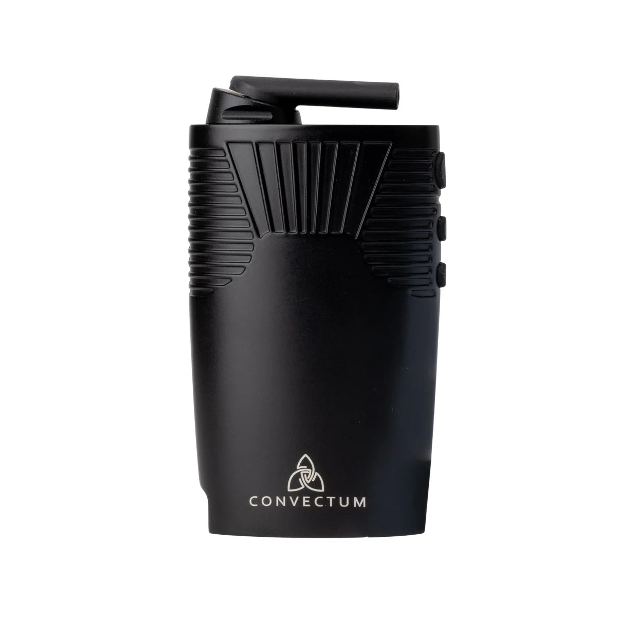 HIZEN Convectum Vaporizer in Onyx Black mit klappbarem Mundstück und kompaktem Gehäuse in Frontansicht