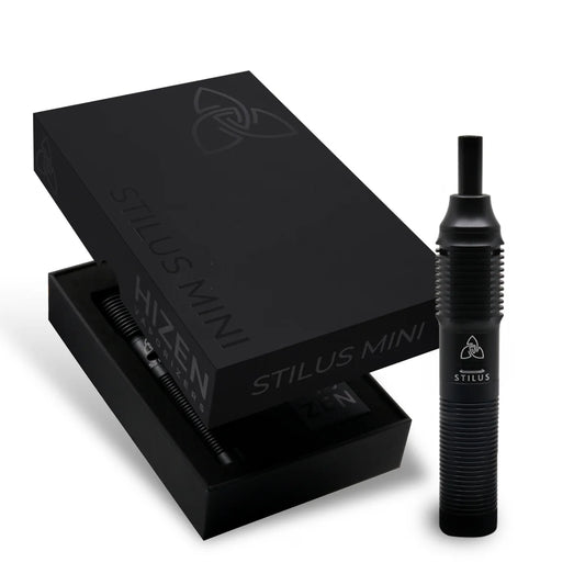HIZEN Stilus MINI Vaporizer in Schwarz mit Verpackung und Zubehör