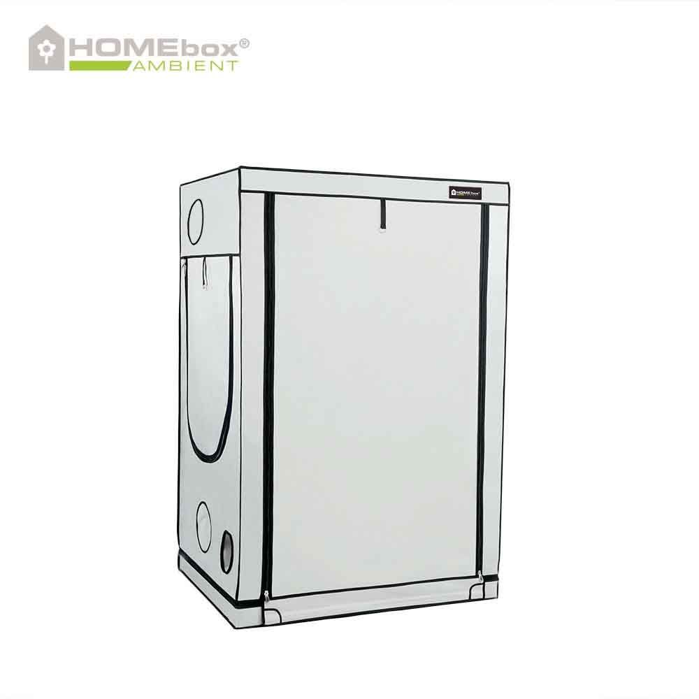 Geschlossene Homebox Ambient in Beige mit schwarzen Nähten, stabiles und lichtdichtes Premium-Growzelt für Indoor-Gärtner