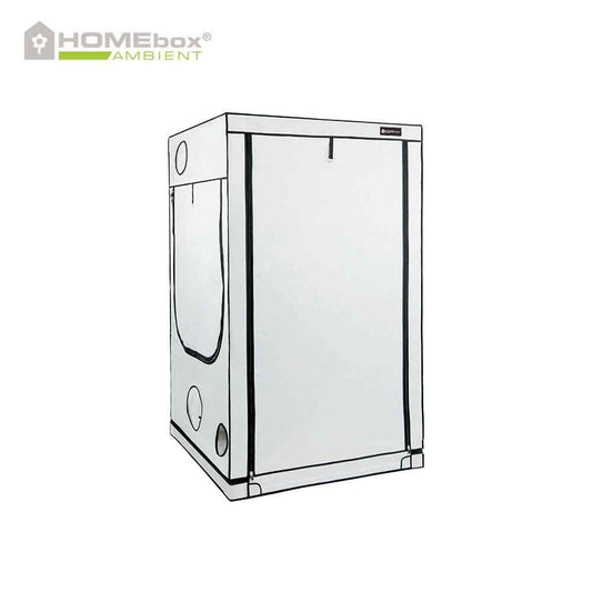 Homebox Ambient Q120 Pflanzenzelt Frontansicht – stabiles Growzelt mit optimaler Lichtreflexion, erhältlich bei Vetter Grow
