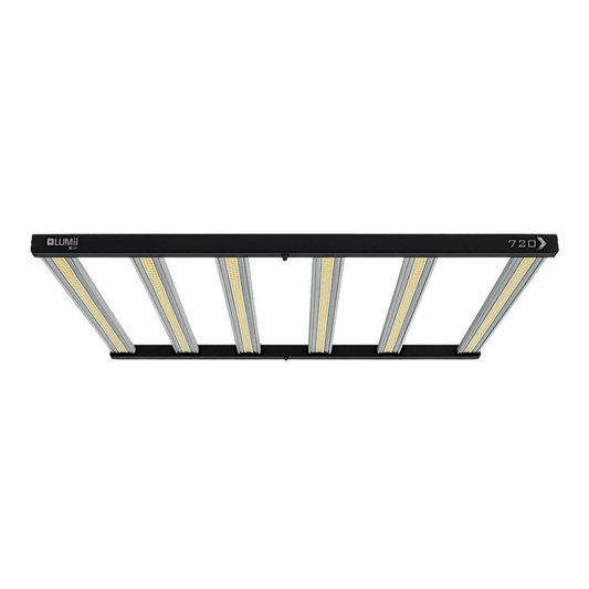 LUMii XLED 720W LED Growlampe – faltbare 6-Balken Vollspektrum Pflanzenlampe für Indoor Growing und 1,5 × 1,5 m Growbox