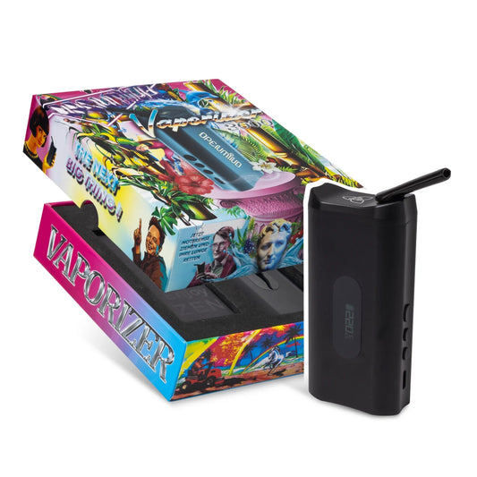 Lieferumfang des Nanu x Vaporizer 3000 mit USB-C Kabel, Sieben, Reinigungsbürste und Anleitung