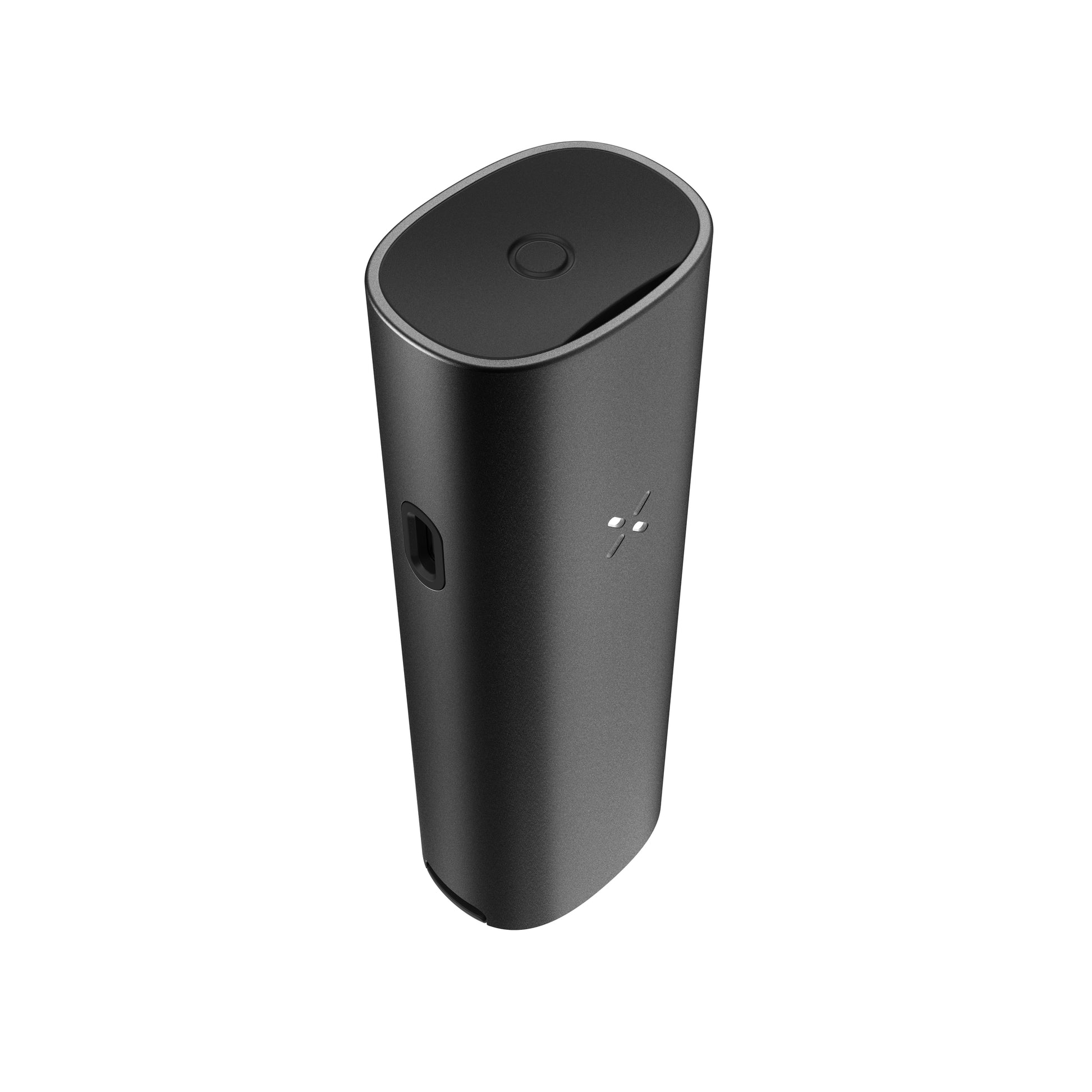PAX Four Vaporizer in Onyx aus schräger Perspektive – tragbarer Kräuter Vaporizer mit cleanem Design