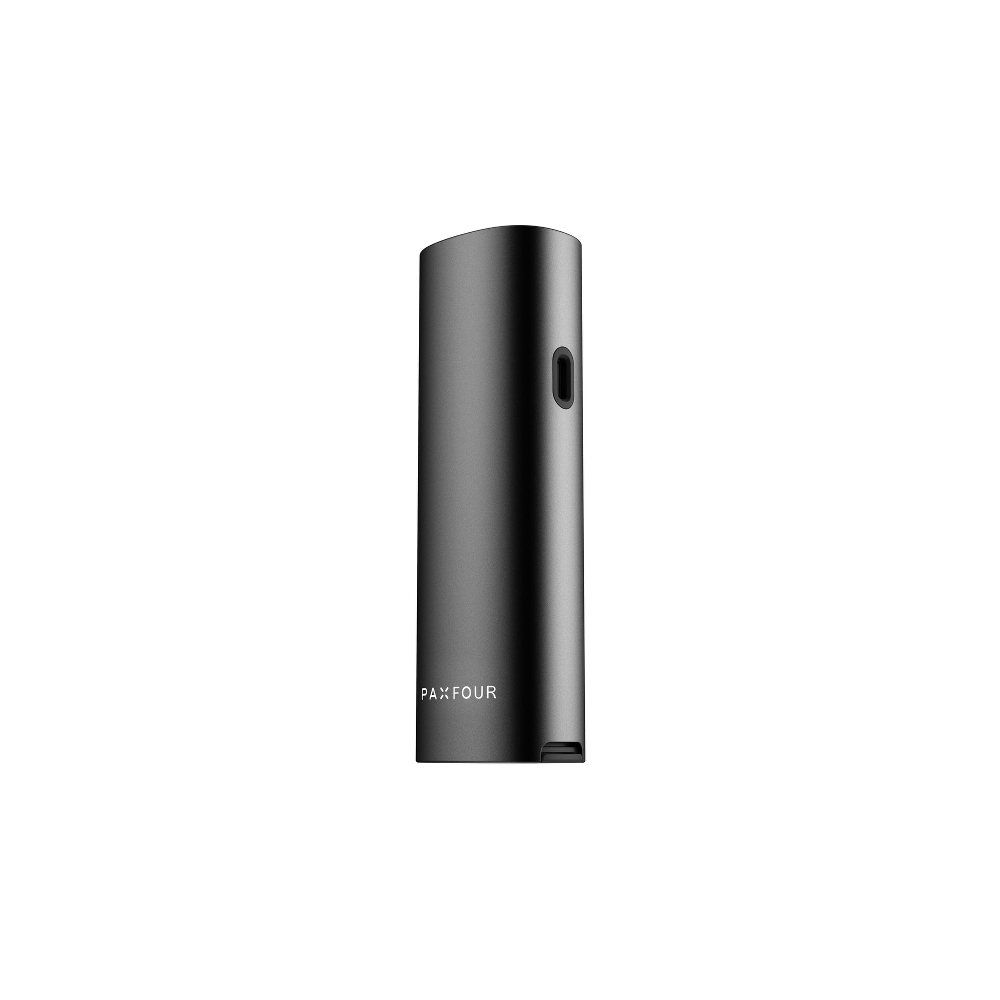 PAX Four Vaporizer in Onyx – schlanke Seitenansicht des kompakten Dry-Herb Vaporizers
