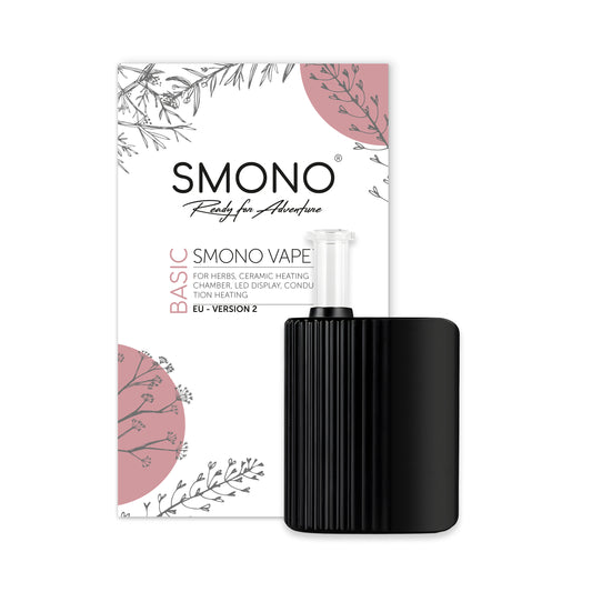 Smono Basic Vaporizer kaufen – kompakter Kräuter Vaporizer mit Keramik-Heizkammer, USB-C und Glasmundstück für reinen Geschmack