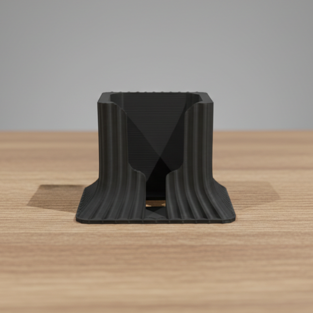 VENTY Stand für Storz & Bickel – passgenauer Halter/Ständer mit breiter Basis, stabiler Stand auf dem Tisch (Frontansicht)