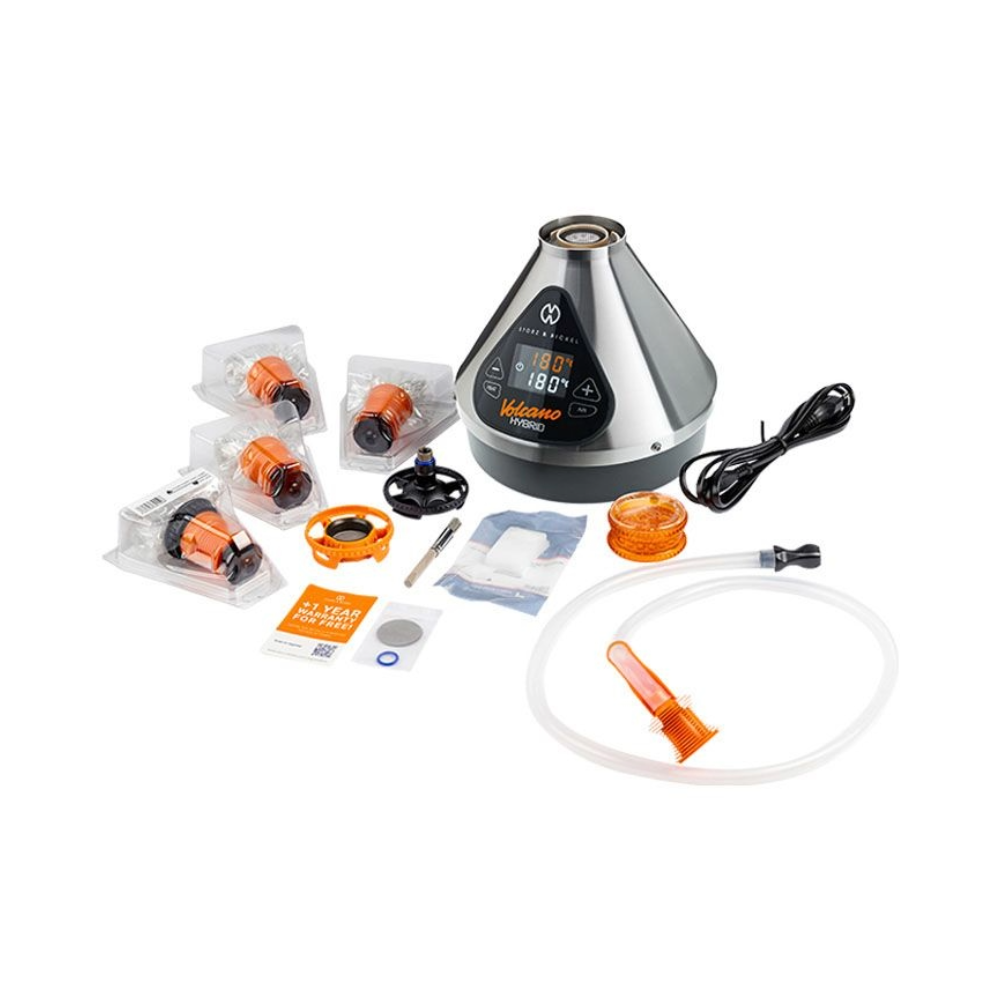 Storz & Bickel Volcano Hybrid Vaporizer Silber mit Zubehörset, Schlauch und Easy Valve Ballonsystem