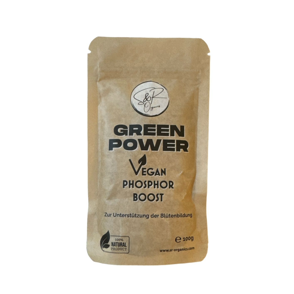 GreenPower Vegan Phosphor Boost 100g – veganer Bio-Blühbooster für Pflanzen in der Blütephase bei Vetter Grow bestellen