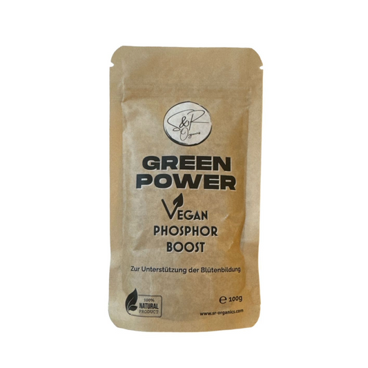 GreenPower Vegan Phosphor Boost 100g – veganer Bio-Blühbooster für Pflanzen in der Blütephase bei Vetter Grow bestellen
