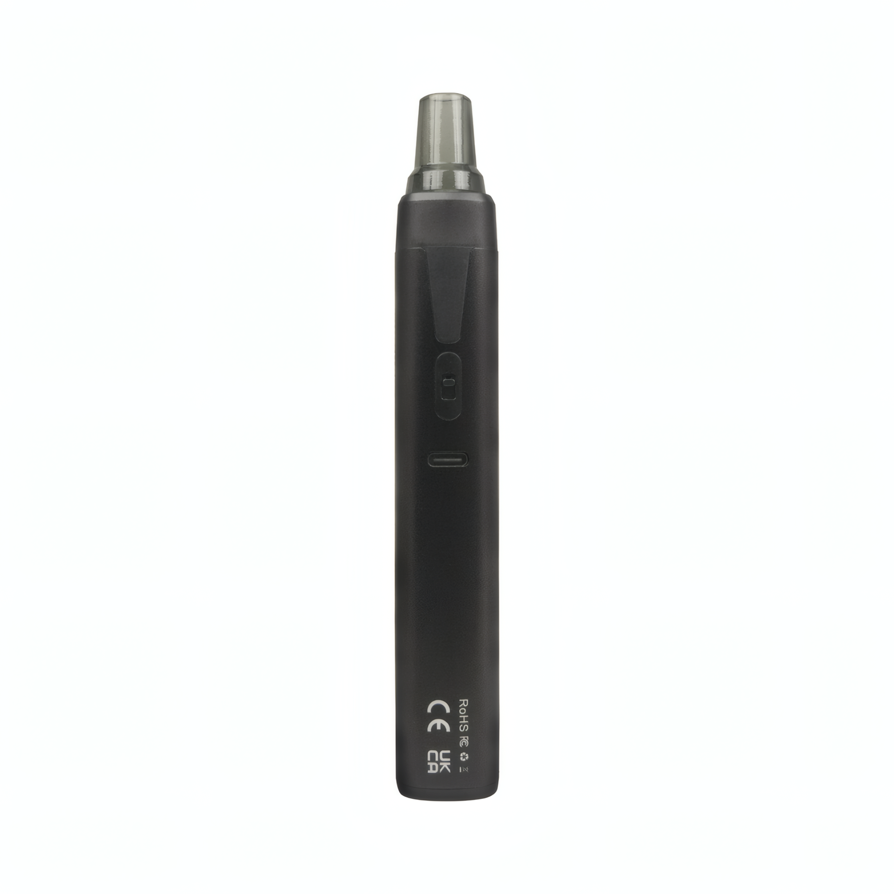 Rückseite des XMax V4 Pro Vaporizers mit USB-C-Ladeanschluss und Gerätemarkierungen